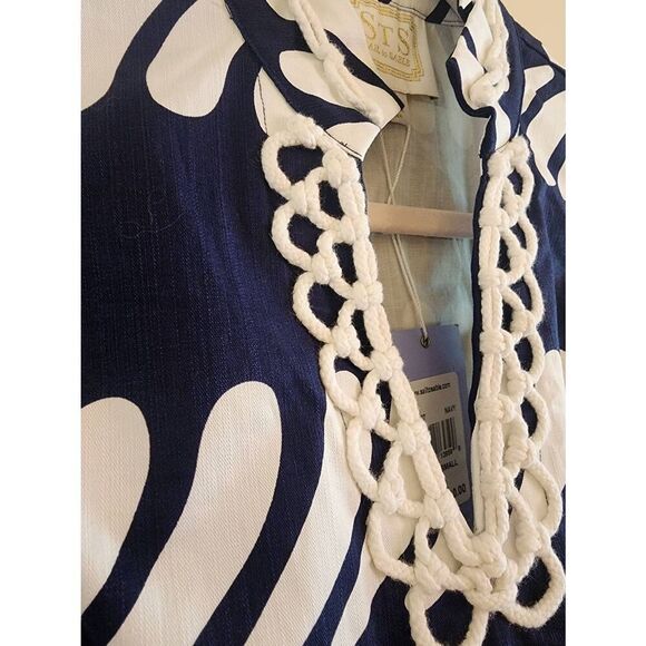 Sail to Sable NWT xxs navy  and white sheath dress - Picture 4 of 8